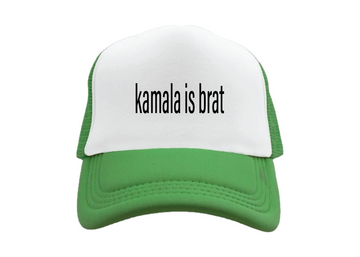 kamala is brat trucker hat