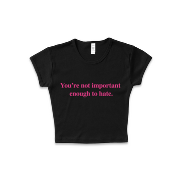 You're Not Important Enough to Hate Crop